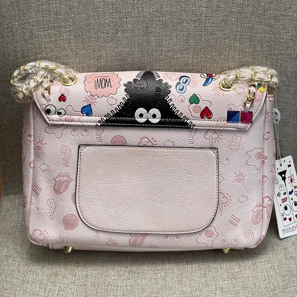 Crossbody and Shoulder Bag - Pink & Blue - Picture 3 of 16